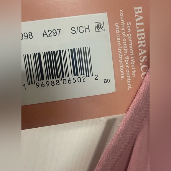 Bali Wireless Rose Tea Pink Seamless Comfort Stretch Bra Size Small NWT! - Picture 10 of 10